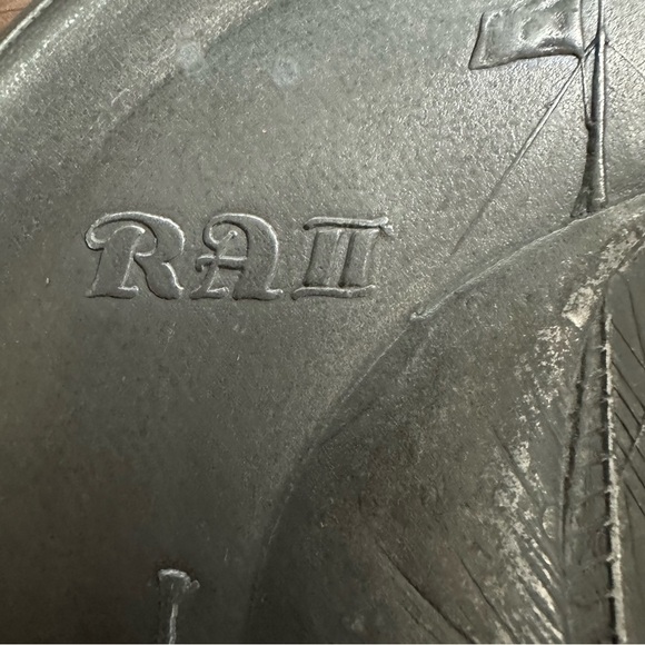 Rare Eik Tinn Pewter Raft Boat Ra II 1970 Collector Souvenir Plate Size 6 1/2'' - Picture 2 of 7